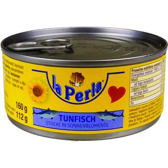 TUNJ KOMAD U SUNCOKRETOVOM ULJU 160gr LA PERLA