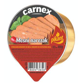 MESNI NAREZAK CARNEX  PIKANT FOLIJA 100 G
