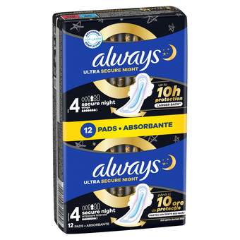 ULOSCI HIGIJENSKI ALWAYS ULTRA NIGHT ASSYMETRIC 12 S4