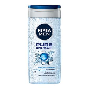 GEL ZA TUŠIRANJE PURE IMPACT ZA MUŠKARCE 250ML NIVEA NIV.80892