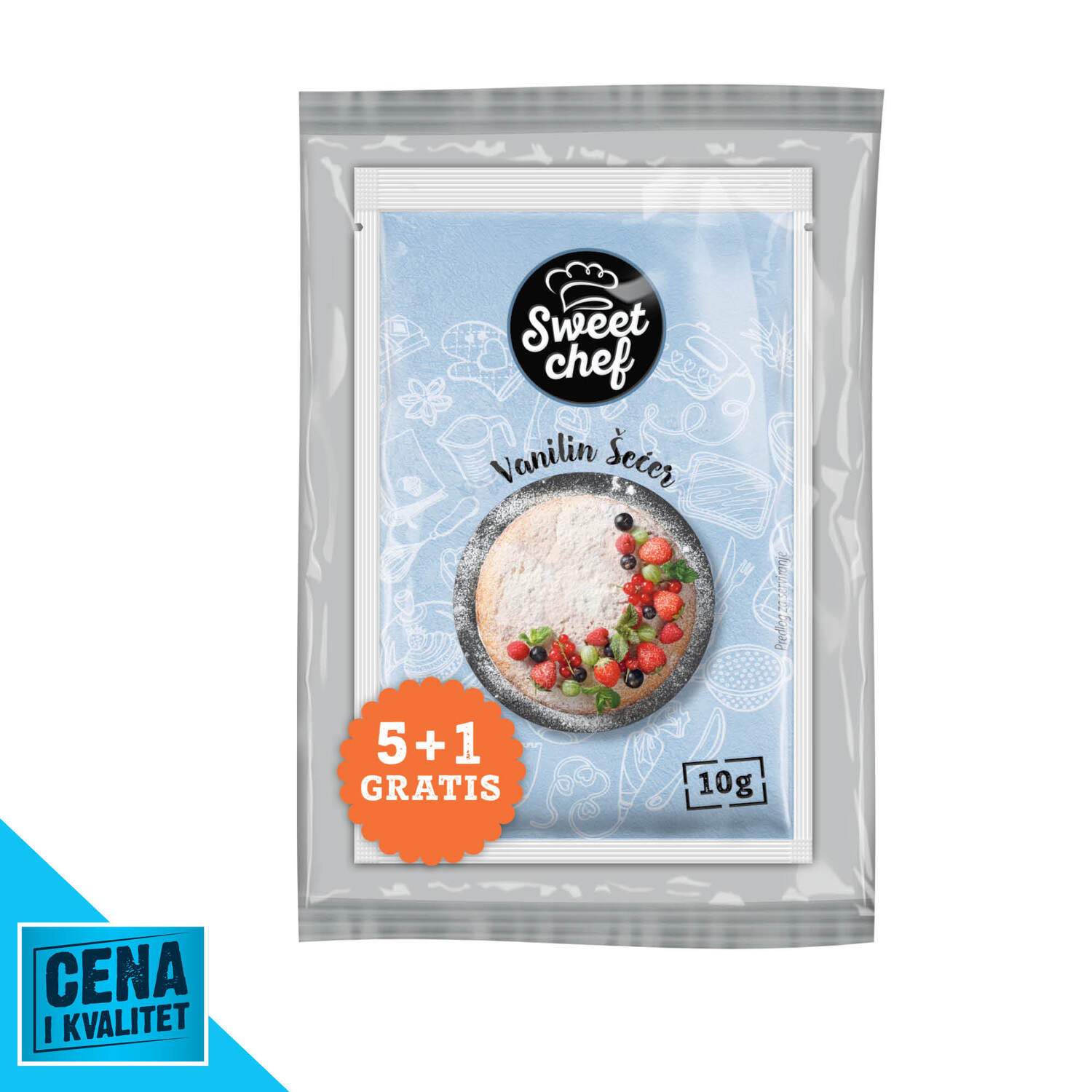 Sweet Chef Vanilin secer 5+1 gratis 60g
