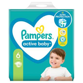 PELENE PAMPERS ACTIV BABY 6 13-18KG 56/1