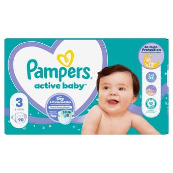Pampers active baby-dry pelene 4-9kg 90kom