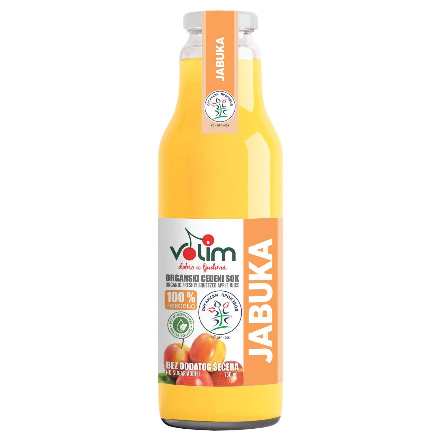 Volim Vocni sok jabuka organski 0.75l