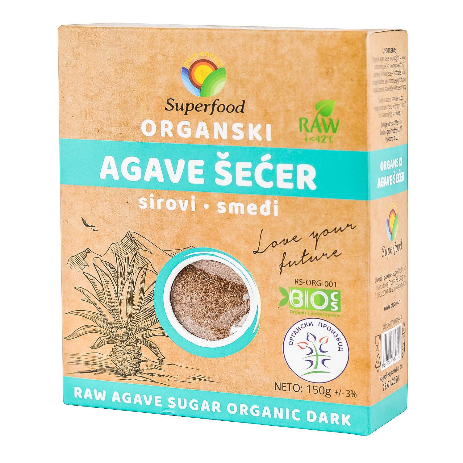 Superfood šećer agava 150g organic Superfood | Idea