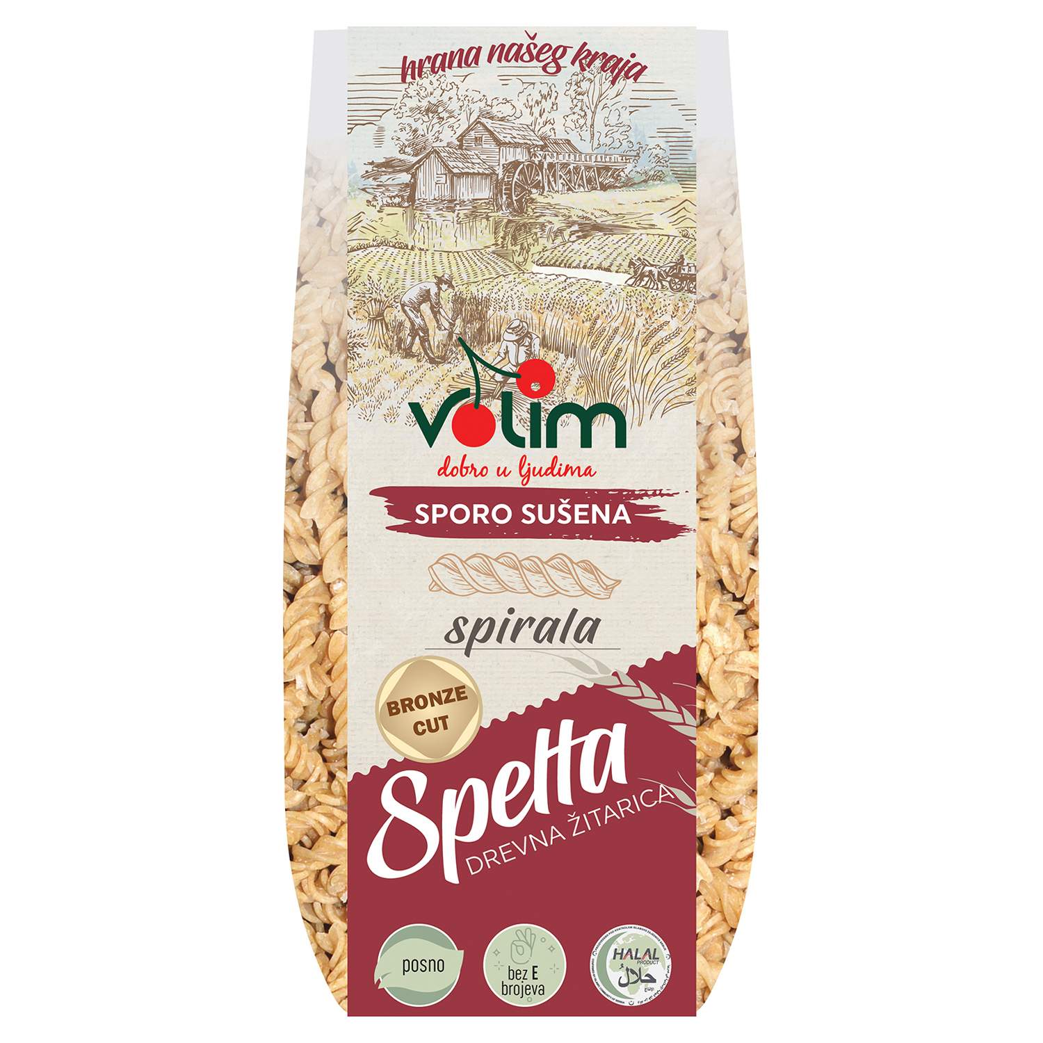 Volim Testenina sa speltom spirala 250g