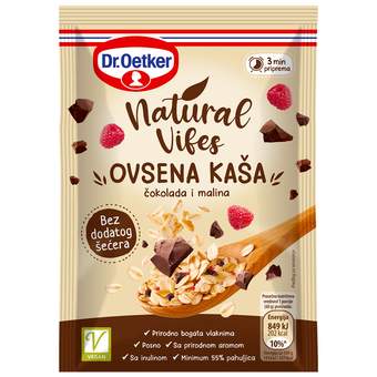 OVSENA KASA NATURAL VIBES COKOLADA I MALINA 60GR DR.OETKER