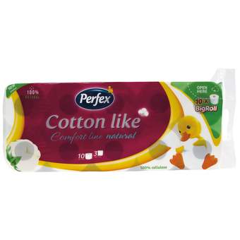 TOALET PAPIR BONI PERFEX COTTON COMFORT LINE NATURAL 10/1 3SL