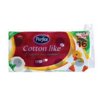 WC.PAP.PERFEX 16/1 COTTON COMFORT LINE NATURAL 3SL (6/72)