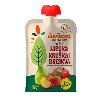 VOCNA KASICA JABUKA KRUSKA BRESKVA 100gr POUCH JUVITANA