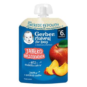 Gerber pouch jabuka breskva 80g gerber