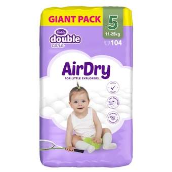 double care pelene AirDry GIANT PACK veličina 5 (11-25kg), 104 kom