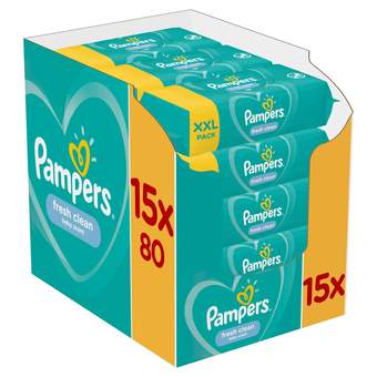 Pampers Pelene Pants 5, Monthly, 12-17kg, 152/1+ Pampers Vlažne maramice Fresh clean, 15x80 komada+Bright Starts Podloga za bebe Safari, 20 melodija, Tirkizna
